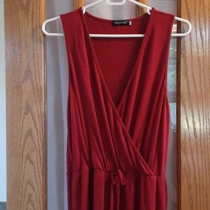 Dark Red Jumpsuit